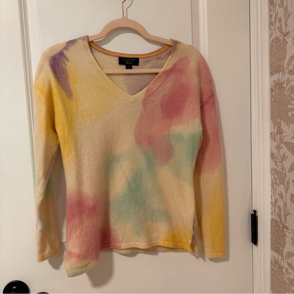 Cashmere Charter Club V-Neck Pastel Sweater
